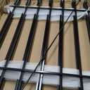 Metal Decorative Garden Fence 36" Wide x 28" High (5 Panels, Total Length 11.6 feet), Metal Border Folding Fence, Landscape Fencing Dog Fence Pet Fence for Flower Bed, Yard, Animal Barrier (Black)