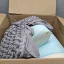 FurHaven Orthopedic Dog Bed for Large Dogs, Luxe Lounger Contour with Cool Gel-Top Foam & Solid Orthopedic Foam Base for Joint Support, Removable Washable Cover, Jumbo XL, Faux Fur & Suede, Gray (30" x 45" x 6", Ultra Plush (Gray))