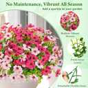 Elyum Artificial Flowers for Outdoors, 9 Bundles Artificial Plants & Flowers Outdoor, UV Resistant Faux Flowers Outdoor Fake Flowers for Outside Porch Window Box Decoration(Mixed Color)