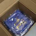 Honoson 30 Pcs Mini Gift Bag with Handle 4 x 2.75 x 4.5'' Small Thank You Bag Foil Paper Tote for Christmas Wedding Baby Shower Birthday Graduation Party Favor Supplies (Dark Blue/Gold)