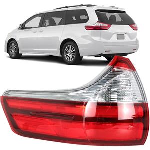 WFLNHB Left Side Outer Tail Light Assembly Replacement for Toyota Sienna Base/L/LE/XLE/Limited Model 2015-2018 Driver Side Rear Tail Light Lamp 8156008050 TO2804123