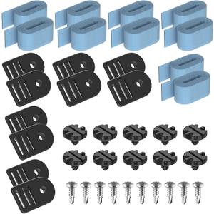 ANTOBLE Tube and Solar Cover Fastening Kit, FGHDWFASPK Pool Solar Cover Straps Clips Reel Attachment Kit for Feherguard Inground and Aboveground Pool Roller