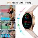 Smart Watch for Women, Answer/Make Call, 1.32'' AMOLED Ultra-Clear Screen Fitness Tracker with Heart Rate/Sleep/SpO2 Monitor, Smartwatch for iPhone/Samsung/Android, 110+ Sport Modes, 3ATM Waterproof