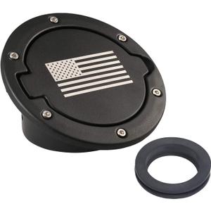 Hooke Road Wrangler Fuel Filler Door Gas Cap Tank Cover for 2007-2018 Jeep Wrangler JK Sahara Rubicon Sport 2/4 Doors (US Flag Accessories)