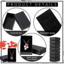 Batiyeer 36 Pcs Cardboard Jewelry Gift Boxes Jewelry Boxes Packaging Small Earring Gift Box with Lids for Necklace Ring(Black,3.2 x 2 x 1 Inch)