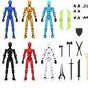 MerryXD 6 Pack Assembly Completed T13 3D Action Figure,Dummy Nova Titan Lucky 13 Action Figure 3D Printed Multi-Jointed Movable Toy