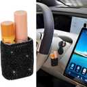 Bling Car Lip Balm Holder for Chapstick Lip Gloss Holder for Car Chap Stick Holder for Women 