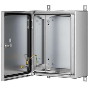 Stainless Steel Enclosure, IP65 Waterproof Electrical Box for Indoor and Outdoor Projects, Includes Mounting Plate and Wall Bracket 450350200mm (18"14"8")