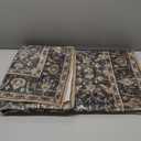 KUTA 3x5 Rugs for Entryway, Vintage Floral Area Rug Washable Non-Slip Brown Ultra Thin Soft Printed Distressed Entry Low-Pile Throw Carpet for Bedroom Nursery Living Room