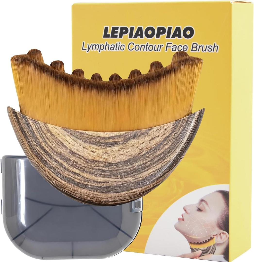 Upgrade Lymphatic Contour Face Brush,Lymphatic Drainage Brush,Dry Lymphatic Drainage Massager,Ergonomically Designed to Fit The Skin Precisely