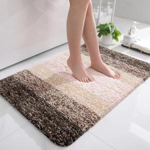 OLANLY Bathroom Rugs Mat 36x24, Extra Soft Absorbent Microfiber Bath Rugs, Rubber Backing, Quick Dry, Machine Washable Bath Mats for Bathroom Floor, Tub and Shower, Home Decor Accessories, Light Brown