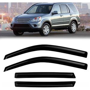 Window Rain Guards Compatible with 2007-2011 Honda CRV 2008 2009 2010 CR-V 4PCs Side Wind Deflectors