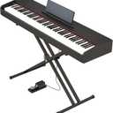 Digital Piano 88 key Semi Weighted Keyboard With X Stand & Sustain Pedal, Full-Size Beginner Electric Piano For Bluetooth, Headphone Mode, USB-MIDI