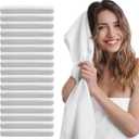 Molain 100Pcs Disposable Bath Hair Towels, Pure Cotton Absorbent Large Luxury Tissues, 27.5" x 12" Salon Spa Towels for Massage Yoga Camping Trips (White)