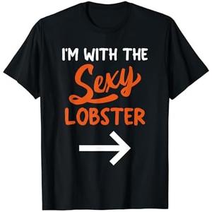 Lazy Halloween Costume For Couple I'm With The Sexy Lobster T-Shirt XL