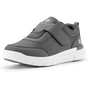  FitVille Diabetic Shoes for Men Extra Wide Width, Swollen Feet Shoes for Diabetics Pain Relief(Grey, 8.5 Extra Wide)