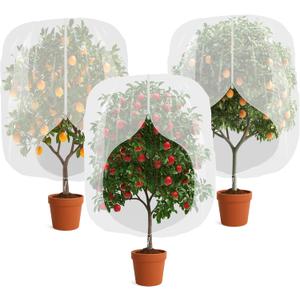3pcs Fruit Tree Netting with Zipper and Drawstring,2.62 * 3.28 Ft Bird Garden Netting for Garden Protection,Cover for Blueberry Tomato Strawberry and Plants Protection from Insect Squirrels Birds