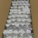 Liacere 400PCS Silver Plastic Silverware - Pre Rolled Napkins Disposable Silver Cutlery-Premium Quality Gold Plastic Utensils - Includes 100Forks,100Knives,100Spoons,100Napkins&Christmas