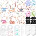 Liitrsh 6 Sets Funny Blindfolds Baby Shower Games Feed Me Baby Shower Games Set Include Eye Mask Bib Spoon Diaper Cap Foam Board Gender Reveal Activities Play for Guests Gender Reveal Party Favor