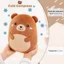 Bear Microwavable Heating Pad for Period Cramps, Cute Bear Plush, Weighted Stuffed Animal Warm Gifts for Kids Adults 10 Inch, 1.2 Lbs