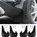 Craedli 4PCS Car Mud Flaps, 12"8.5" Universal Bendable Auto Splash Guards Set with Screws, Flexible Vehicle Front & Rear Mudguard Protection Accessories for SUVs, Trucks, Cars (Black)