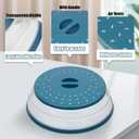 Large Microwave Splatter Cover & Silicone Mat,12 Inchs Vented Collapsible Guard dish Plate lid & Round Kitchen mat for food