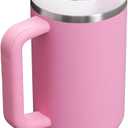 STANLEY Quencher H2.0 Tumbler with Handle and Straw 40 oz | Flowstate 3-Position Lid | Cup Holder Compatible for Travel | Insulated Stainless Steel Cup | BPA-Free | Peony