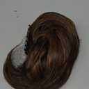 SEGO Claw Clip Short Ponytail Extension Messy Bun Hair Piece With 4 Bendable Metals DIY Synthetic Fake Hair Bun For Women 8 Inch-#6H27 Brown/Dark Blonde