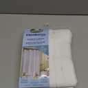 It's A Snap! Waffle Stripe Shower Curtain, 2-in-1 with Fabric and Sheer Top Window, Flex-On Rings, Liner Compatible, 71' x 74', Bright White