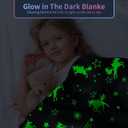Glow in The Dark Unicorn Blanket for Girls - Personalized Soft Fleece Gift for Kids/Baby/Toddler Age 1-12, 40"x 60"