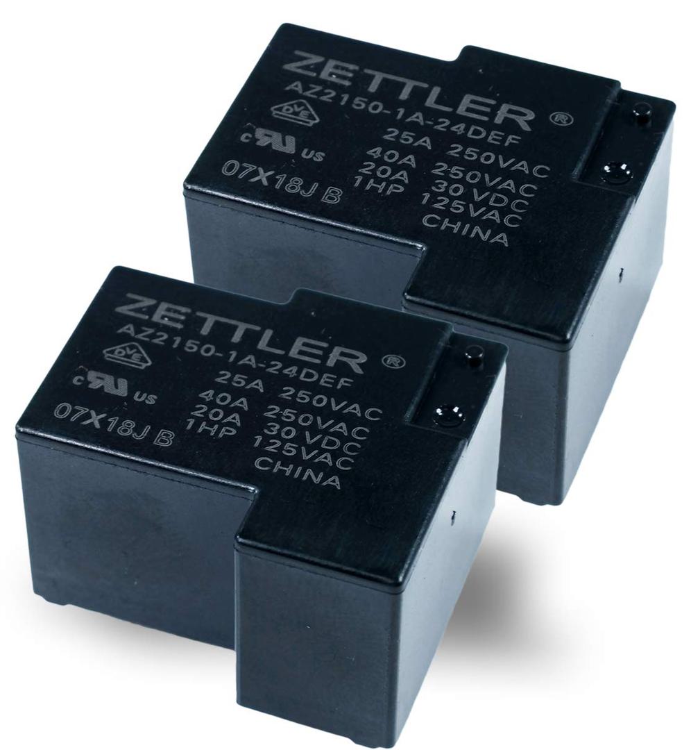 American Zettler AZ2150-1A-24DEF 40A SPST 24 VDC PCB Mount Sealed Relay (Pack of 2)