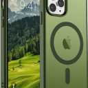 SUPFINE Magnetic for iPhone 11 Pro Max Case (Compatible with MagSafe) (Military Grade Drop Protection) Slim Translucent Matte Shockproof with AntiFingerprint Phone Case,Cangling Green