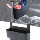 Savadicar Center Console Hanging Storage Organizer, Armrest ABS Tray Compatible with 2018-2025 Jeep Wrangler JL JLU 4XE and Jeep Gladiator JT, Interior Accessories, Black