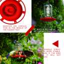 3 PCS,Birds Feeder for Outside Hanging,Wild Birds Feeders Suitable for Mason Jar (2.75 in Diameter-8/16/24/32oz) No Jar Included,Birds Feeders as Garden Gift,Red