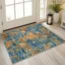 Lansny Abstract Small Area Rug 2x3 Entryway Rugs Washable Indoor Door Mat Entrance, Colorful Non Slip Kitchen Rugs, Throw Rug Printed Faux Wool Floor Carpet for Front Door Foyer Entry Sink