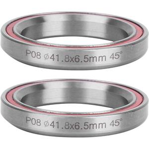 Keenso Headset Bearings, 2PCS Lightweight BMX Headset Bearings 1.6 * 1.2 * 0.3 Inches*45° 41.8MM Racing Cycling Headset Bearings for Headsets