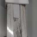 Lyeasw Rustic White Floating Shelves for Wall 24 Inch Long, Set of 5 Tiered-Depth Wall Shelves, Picture Ledge Shelf for Living Room, BedroomKitchen, Office, Bathroom, Nursery