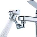 Universal 1080Swivel Faucet Extender with Filter, Sink Water Faucet Aerator Extension in Brass, Swivel Robotic Arm Bathroom Faucet Extender, Kitchen Rotating Extension with 2 Mode Splash