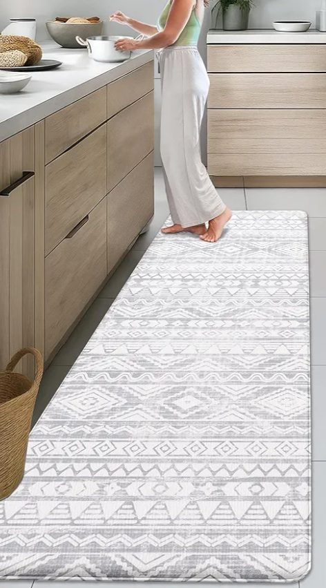 Arttown Boho Anti-Fatigue Kitchen Mats for Kitchen Floor, Kitchen Mats Cushioned Anti Fatigue Rug, Waterproof Non-Slip Washable Kitchen Rugs and PVC,17,3x47