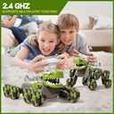 8WD Remote Control Car, 2.4GHz Remote Control Dinosaur for Boys 4-7,Suitable for Children Aged 8-12, Children's Birthday Gift Recommendation (Green)