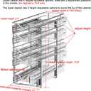 DINDON Pull Out Cabinet Organizer (7-1/2" W x 21-1/2"D), Cabinet Pull Out Shelves, 2 Tier Pull Out Drawers for Kitchen Cabinets, Wire Basket Slide Out Shelf for Cabinet Organization