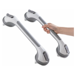 TAILI Grab Bars for Bathtubs and Showers 2 Pack Suction Grab Bar, Heavy Duty Shower Handle Removable Bath Handrails for Seniors and Elderly, Bathroom Safety Grip No Drilling Waterproof,Grey