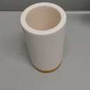 Matani Bamboo Toothbrush Holder Diatomite Tooth Brush Organizer - Storage Stand for Small Bathroom & Counter - Removable Base & Drain Holes, Water-Absorbent & Quick-Drying (Off White)