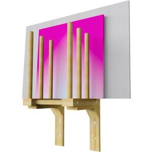 Art Storage Rack for Wall, Art Drying Rack, Bamboo Canvas Holder for Paintings for Drawing Board, Panel, Paper Pad for Art Studios, Artworks, Gallery (1, 9.7''W x 9.4''D x 20.8''H)