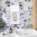 Voatok Abuela Floral Kitchen Towels, Abuela Gifts for Christmas Birthday from Grandkids Hand Towels, Best Grandma Gifts from Granddaughters Grandsons Dish Tea Towels for Kitchen, 16x24 Inches