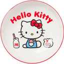 Silver Buffalo Sanrio Hello Kitty Milk and Goldfish Red and White Ceramic Dinner Pasta Bowl, 9 inches
