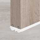 36" Kerf Slide-in Double Bulb Seal Weatherstrip Door Bottom Durable Seal for Energy Efficiency & Draft Protection (White)