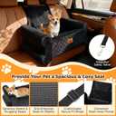 Dog Car Seat for Medium/Large Dogs up to 60LBS Memory Foam Dog Booster Seat