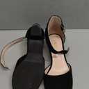 LAURMOSA Girls Dress Shoes Closed Toe Chunky High Heels Ankle Strap Wedding Party Pump Shoes, Size 13