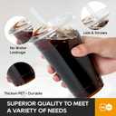 Turbo Bee 200 Sets 24 OZ Clear Plastic Cups with Lids and Straws, Disposable To Go Iced coffee cups with lids for Cold Drinks, Smoothie, and Slushie